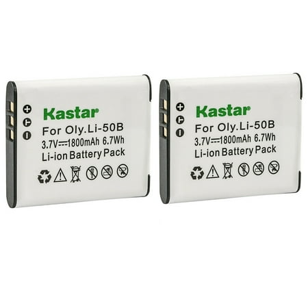 Image of Kastar 2-Pack Battery Replacement for Olympus SZ-31MR iHS Tough TG-610 Tough TG-615 Tough TG-620 iHS Tough TG-630 iHS Tough TG-805 Tough TG-810 Tough TG-820 iHS Tough TG-830 iHS Cameras