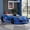 Blue, variant on Furniture of America Dash Kids Plastic Twin Race Car Bed with LED and Sound, Black and White