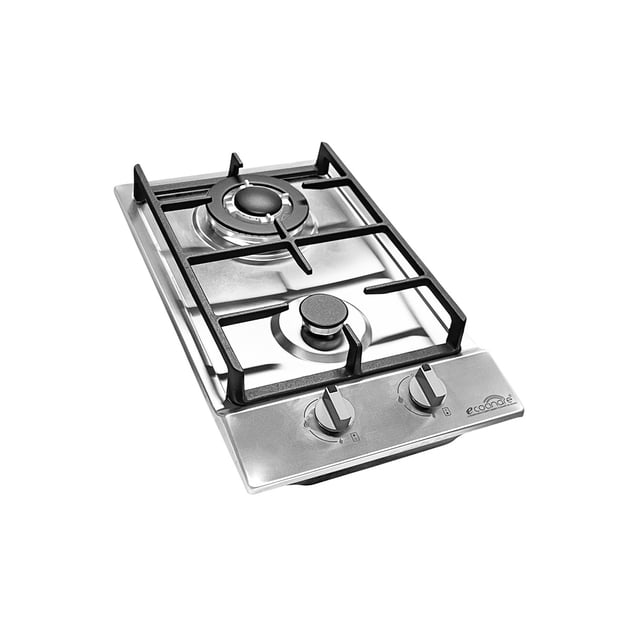 Parrilla de GAS ECOCINARE 2 quemadores ACERO inoxidable STUF-A2