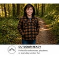 thumbnail image 2 of TrailCrest by Treel Kids Hooded Fleece Jacket – Warm Zip Up Plaid Coat with Pockets, Checkered Winter Outerwear, Brown & Black Plaid, 7/8, 2 of 8