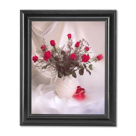 Red Flower Photo - Red Stem Rose Flower Bouquet in White Vase Photo Wall Picture Black Framed