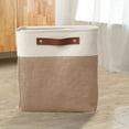 thumbnail image 4 of Blueek "Large Capacity Fabric Storage Box - Stylish Linen Organizer for Clothes, Toys, Books - Multicolor Basket with Handles",2.2L, 4 of 6