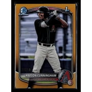 2025 Bowman Draft Chrome Kayson Cunningham BDC-84 Gold Refractor 34/50 Baseball Card Arizona Diamondbacks MLB Baseball Trading Card