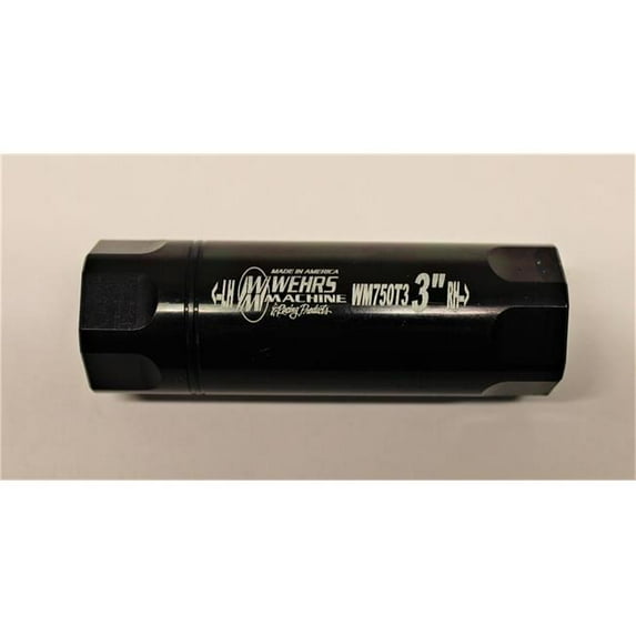 Wehrs Machine 3 in. Suspension Tube, Black - 0.75 in. Thread Size