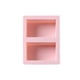 thumbnail image 1 of Molde de Manual Ounissouiy de 2 cavidades de silicona rectangular para jabón DIY Rosa, 1 of 6
