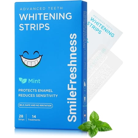 Teeth Whitening Strips, 14-Day Treatments Clinically Proven for Visible & Affordable Teeth Whitening, Enamel Care Whitening, Reduced Sensitivity Formula, Mint