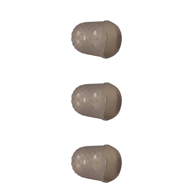 Tholdsy Protectores de silicona para dedos de guitarra, resistentes al desgaste, transparentes, no alergénicos, estirables, instrumentos musicales, gris Type1 NO1