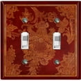 thumbnail image 1 of Metal Light Switch Plate Cover Elegant Burgundy Floral Damask Frame FRA038, 1 of 13