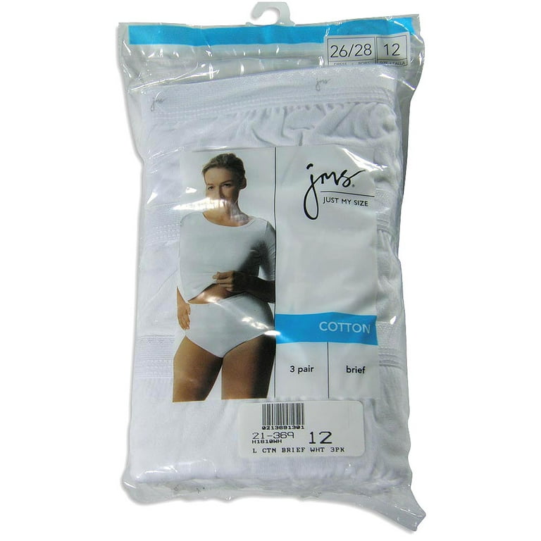 Just My Size by Hanes Pack of 3 Cotton Briefs 42161-14 (White) 