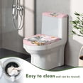 thumbnail image 3 of HELLHERO Universal Lid Cover Set for Toilet Adjustable Soft Stays in Place Toilet Seat Cover Set Fits All Toilet Shapes Bathroom Home Elastic Installation U-Shaped, 3 of 7
