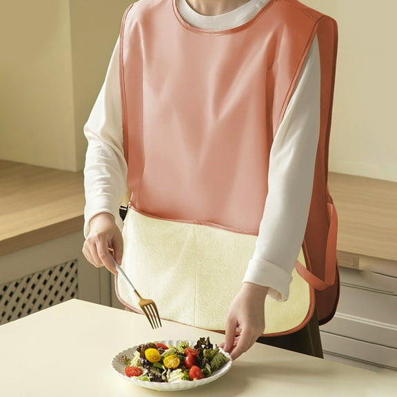 Mauxuk Adjustable Waterproof BBQ Apron with Pockets - Oil Proof Kitchen Waistcoat for Cooking, Catering, and Household Use, Unisex Design with Hand-Wiping Fleece Zones, Comfortable Fit