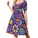 thumbnail image 3 of Vestido de manga corta con estampado de dibujo de patente antigua vintage y raqueta de tenis y pelota, ropa de mujer, vestidos de noche para mujer., 3 of 7