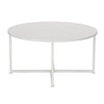 thumbnail image 6 of Household Essentials Jamestown Round Coffee Table Scandinavian White and White Metal, 6 of 8