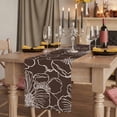 thumbnail image 2 of Brown Flowers Table Runner, Spring Floral Botanical Modern Art Washable Cotton Linen Table Runners 48 Inches Long, Dresser Scarf Runner for Nightstand/Coffee/End Tables 13''x48'', 2 of 9