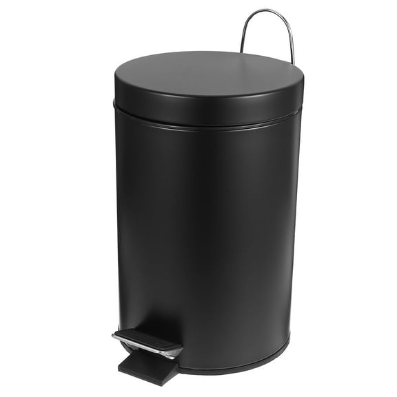 LEORX Waste Basket For Kitchen Lidded Trash Can Round Shape 1Pack