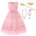 thumbnail image 1 of Vestidos de encaje para niñas pequeñas, flores para niños, boda elegante, fiesta de princesa, vestido de tutú, cumpleaños, bautismo, ropa Formal 11-12T (Etiqueta 160) Gao Jinjia LED, 1 of 2