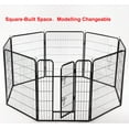 thumbnail image 5 of Bestpet Heavy Duty 8 Panel Folding Metal Pet Playpen Dog Exercise Fence, 24" x 32", 5 of 7