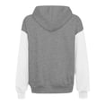 thumbnail image 5 of Njagoc3 Women's Zip up Hoodie Color Block Long Sleeve Full Zip Sweatshirt with Pockets Casual Sporty Jacket, 5 of 6