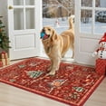 thumbnail image 3 of Wonnitar Christmas 2x3 Entryway Rug, Non Slip Soft Small Kitchen Rug, Christmas Indoor Door Mat for Entrance, Washable Xmas Low Pile Throw Rug for Bathroom Holiday Decor, Red, 3 of 13