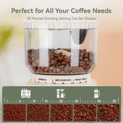 Gevi 20 Bar Espresso Machine & Burr Grinder Combo, 35 Precise Grind Settings, Professional Automatic Coffee Maker, Perfect Gift for Coffee Lovers