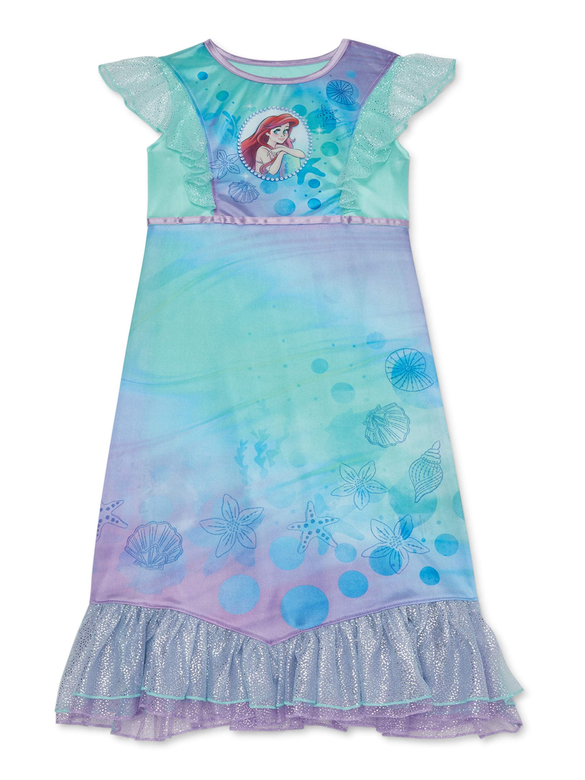 Disney The Little Mermaid 48 Short Sleeve Pajama Fantasy Nightgown