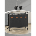 thumbnail image 4 of LEDREM 4-Section Laundry Sorter with Wheels, 52.8 Gallon Rolling Hamper with Removable Bags for Laundry Room and Bedroom, Ink Black, 4 of 6