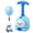 Blue A6, variant on Air Powered CarToy, Balloon Powered Vehicle, Manual Pump Balloon Car, 2-in-1 Balloon Launcher and Racer for Indoor Outdoor Play