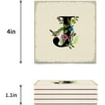 thumbnail image 3 of RYLABLUE Merry Christmas Xmas Tree Winter Christmas Set of 8 Coaster for Drinks, Absorbent Ceramic Stone Coasters Cup Mat with Cork Base for Home Kitchen Room Coffee Table Bar Decor, 3 of 4