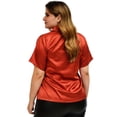 thumbnail image 3 of Camisa satinada en talla extra, modelo 731 (chedron) terracota 38 Roman Fashion Camisa extra 731, 3 of 5