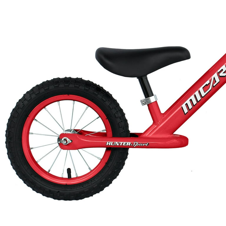 USToyOutlet 12 Road Hunter Sport Balance Bike Steel Frame Bicycle No Pedal Red Rims with Air Tire Kid s Bike Red Walmart