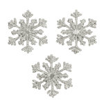 Christmas Embroidery Appliques Expo Int'l Christmas Small Branch Snowflake Iron-on Applique Pack of 3 ()