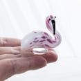thumbnail image 6 of H&D Glass Flamingo Figurine – Hand Blown Art Glass Sculpture Ornament -2PCS, 6 of 7