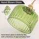 thumbnail image 3 of Lámpara colgante Shenmoyl con pantalla de cristal rayado verde, latón, 3 of 9