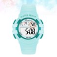 thumbnail image 2 of EeaseMX Reloj digital ecológico para niños, reloj de pulsera noctilucente, reloj de pulsera para estudiantes, reloj de pulsera para niños y niñas (azul claro, concha, círculo verde)., 2 of 7