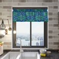 thumbnail image 3 of 54x18 Inches Valance Curtain Elegant Blue Traditional Patterns Window Curtains Rod Pocket Design for Kitchen Living Room Bedroom, 3 of 7