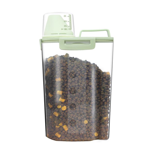 Alician Pet Food Storage Barrel Sealed Storage Tanks Measuring Cup Large Capacity Pet Feed Container