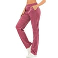 thumbnail image 3 of LELINTA Women's Active Yoga Sweatpants Workout Joggers Pants Lounge Sweat Pants with Pockets, Red/ Purple, S-2XL, 3 of 5