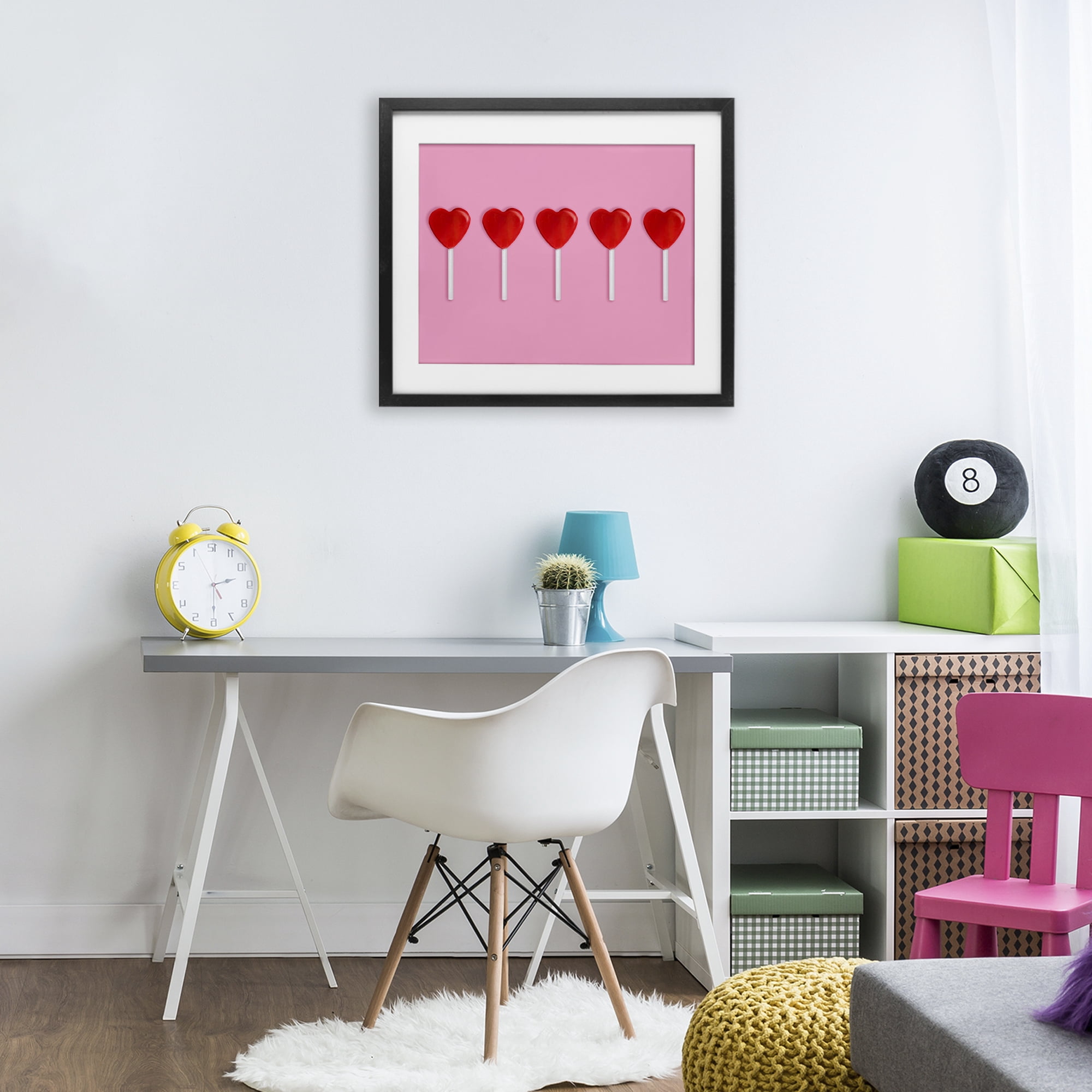 Stupell Industries Valentine's Heart Pops Black Framed Print Under Glass, design by LISH Creative