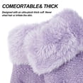 thumbnail image 3 of Guantes térmicos gruesos de punto con forro polar, unisex, lindos y cálidos, para niños y niñas, morado, M, 3 of 5
