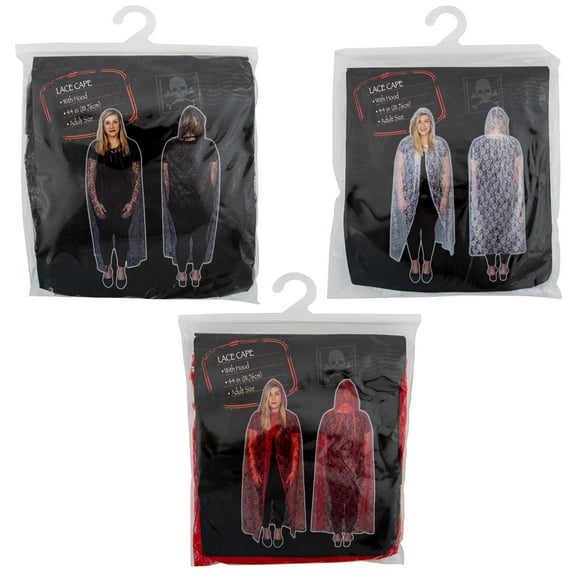 Adult Halloween Cape with Hood - Assorted Colors - CASE OF 24