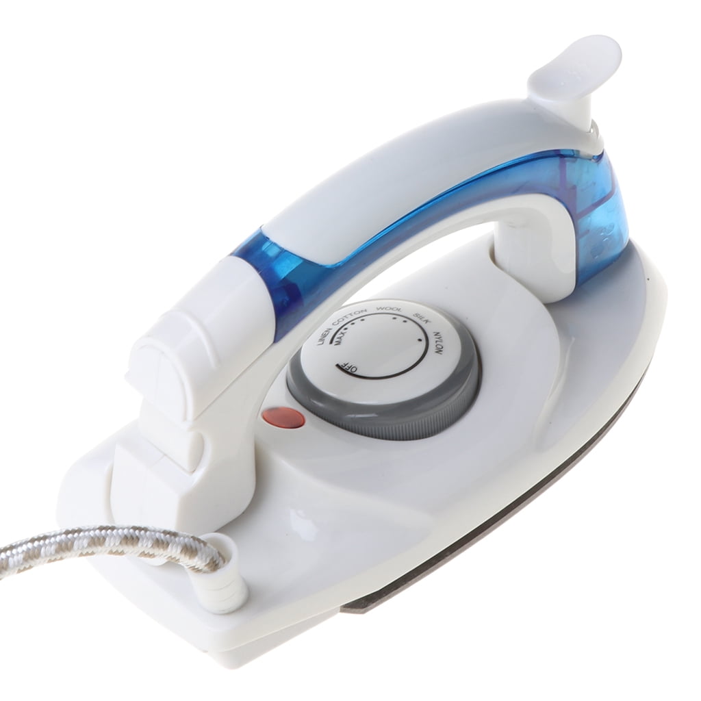 Sinyiin Mini Portable Foldable Electric Steam Iron for Clothes with 3 Gears Baseplate Handheld Flatiron Home Travelling
