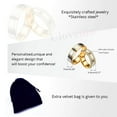 thumbnail image 7 of Stainless Steel His and Hers Wedding Bands Engagement Rings Set, Matching Gold Plated Couples Ring for Women Y997 (Women, Size 7), 7 of 7