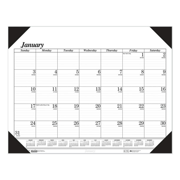 House of Doolittle Workstation-Size One-Color Monthly Desk Pad Calendar