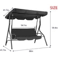 thumbnail image 7 of FDW Patio Outdoor Swing Chair with Adjustable Tilt Canopy Removable Cushions Stabilizing Frame Comfort Armrest Black, 7 of 7