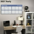 thumbnail image 2 of AT-A-GLANCE Horizontal Erasable Yearly Wall Calendar, Reversible, 60" x 26", Blue, January 2021 to December 2021 - A177-21, 2 of 3