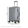 thumbnail image 2 of Diplomat Luggage , Aluminum Frame, Suitcase with TSA Lock Spinner Wheels, Silver, 2 of 8