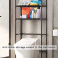 thumbnail image 4 of 3-Layer Over-Toilet Storage Rack - Rustproof Bathroom Shelving Unit for Towels, Toiletries (151x60x26cm), 4 of 5
