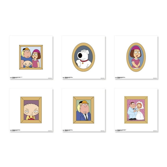 Gallery Pops Family Guy - Living Room Photos Wall Art Bundle (6-Pack)