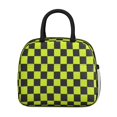 thumbnail image 2 of Yellow and Black Checkered Pattern Insulated Leakproof Lunch Box for Work, Lunch Bag for Women Men, Loncheras Para Mujer for Beach Travel Picnic Camping, 2 of 6
