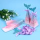 thumbnail image 2 of EeaseMX 50 cajas creativas de caramelos con forma de sirena, con forma de pirámide triangular, para regalo de boda, suministros para fiestas, cajas de chocolate (rosa y azul), 2 of 7
